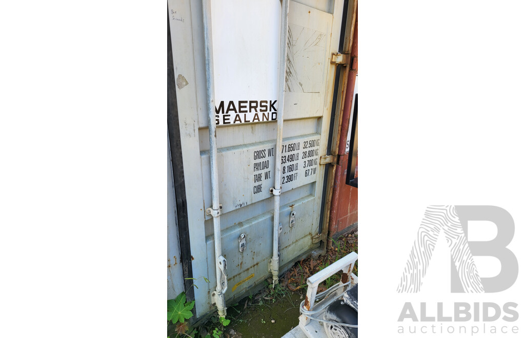 2004 40ft Mersk 2.6m High Shipping Container - Grey