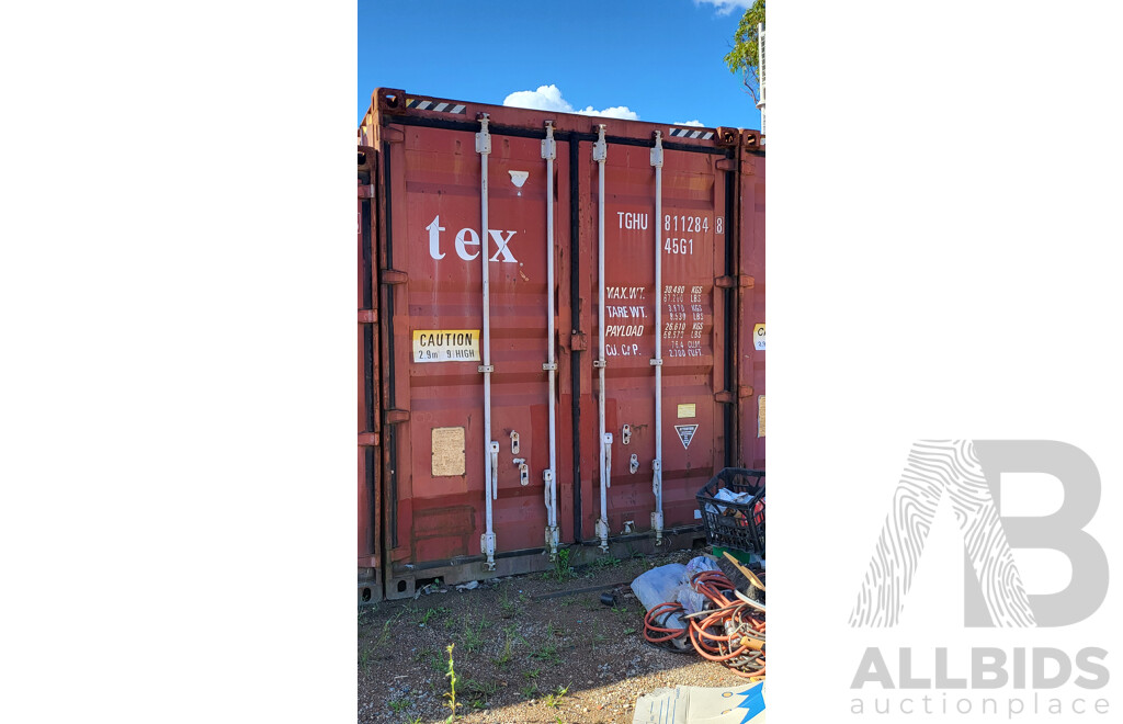 2002 40ft 2.9m High Shipping Container - Red