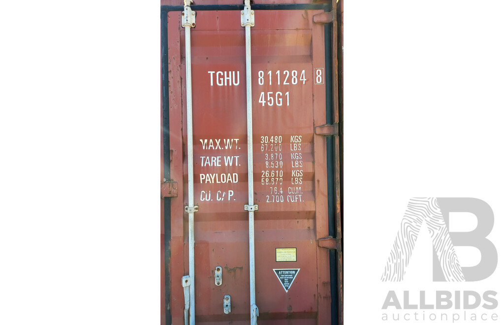 2002 40ft 2.9m High Shipping Container - Red