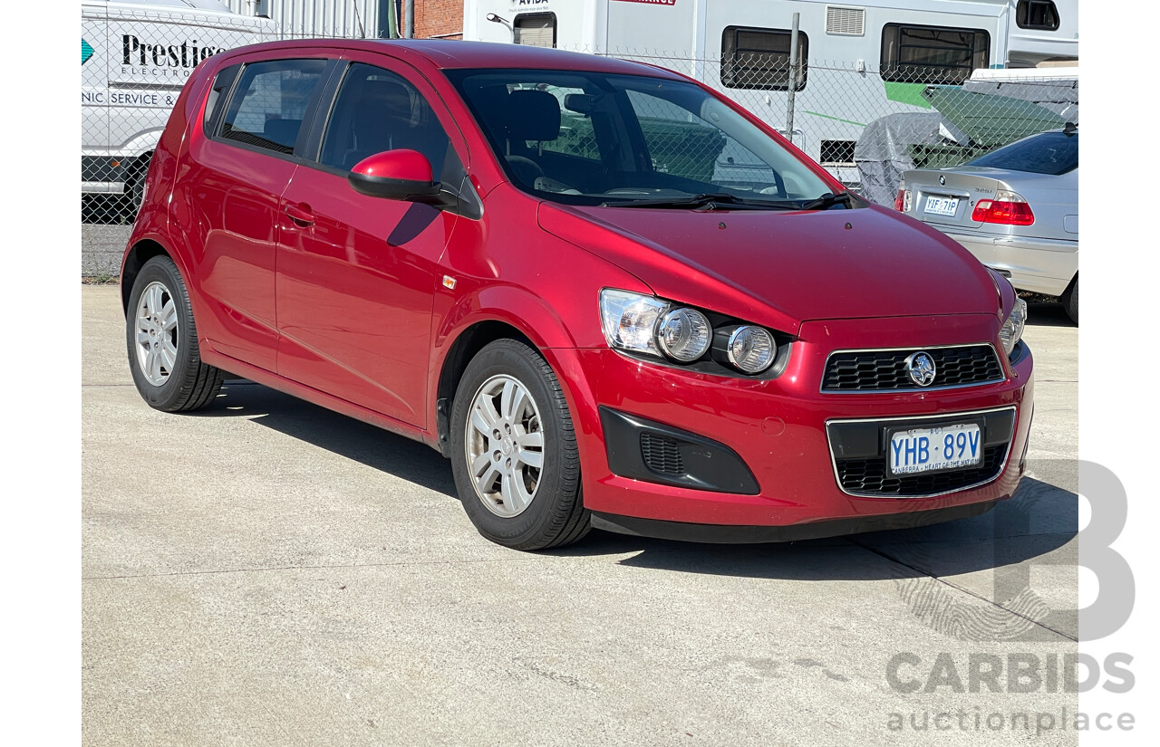 8/2012 Holden Barina  TM 5d Hatchback Red 1.6L