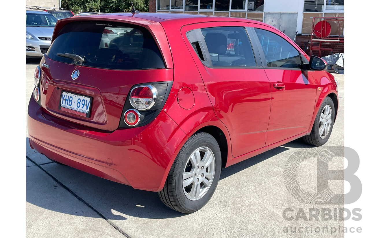 8/2012 Holden Barina  TM 5d Hatchback Red 1.6L