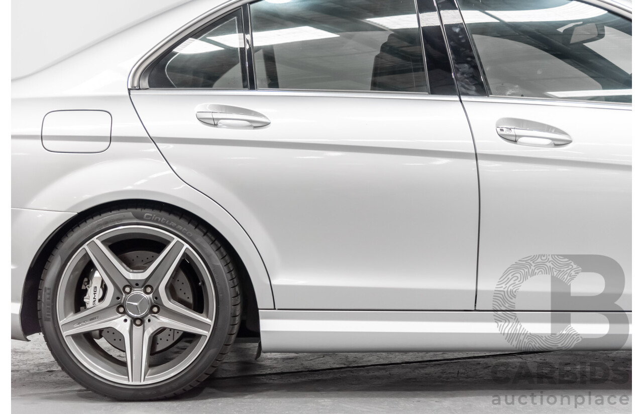 2/2011 Mercedes-Benz C63 AMG W204 MY11 4d Sedan Silver 6.3L V8