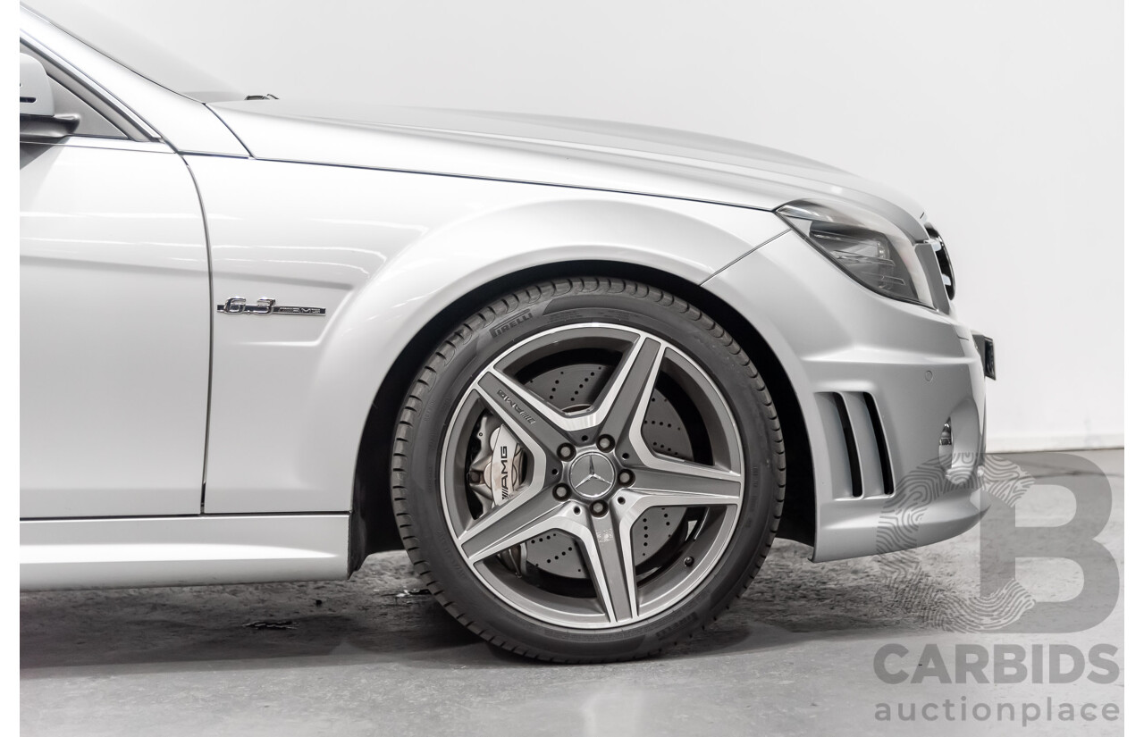 2/2011 Mercedes-Benz C63 AMG W204 MY11 4d Sedan Silver 6.3L V8