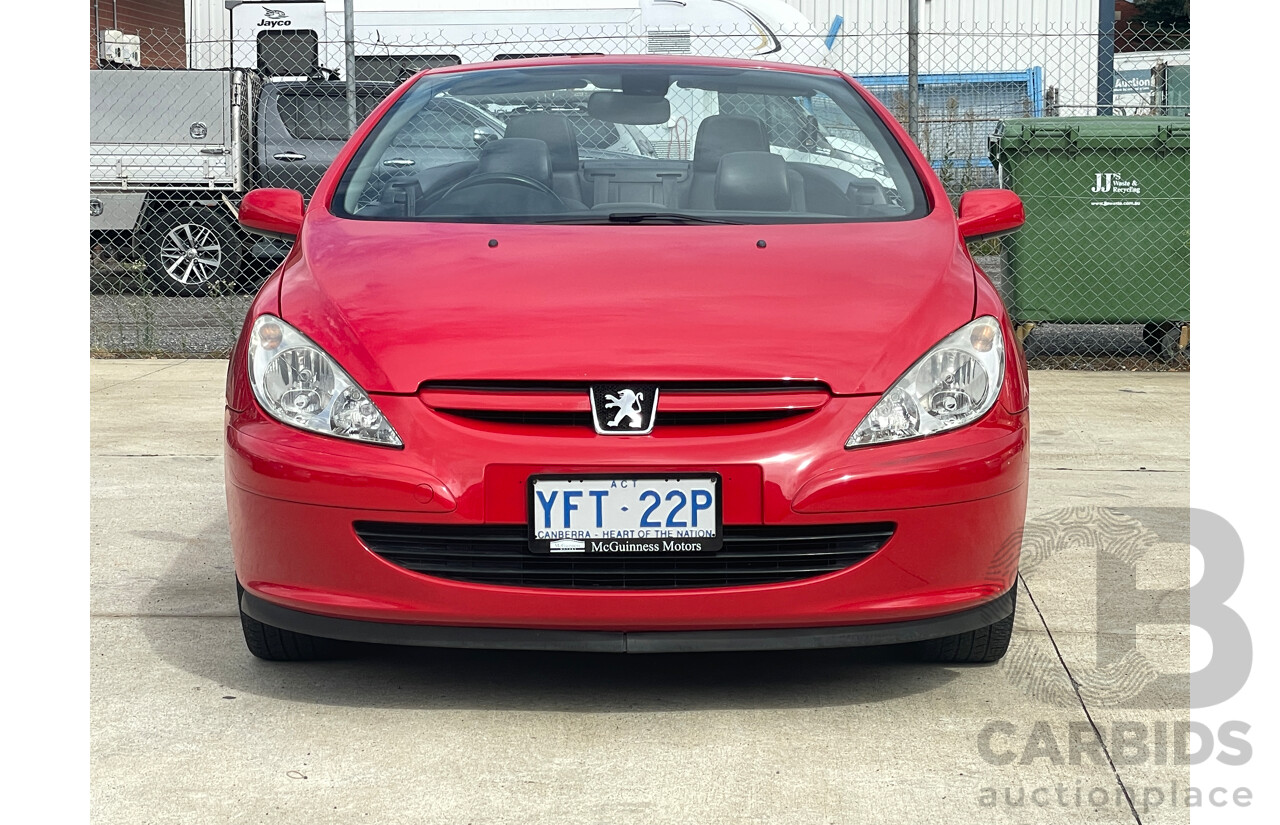 3/2004 Peugeot 307 CC Dynamic  2d Cabriolet Red 2.0L