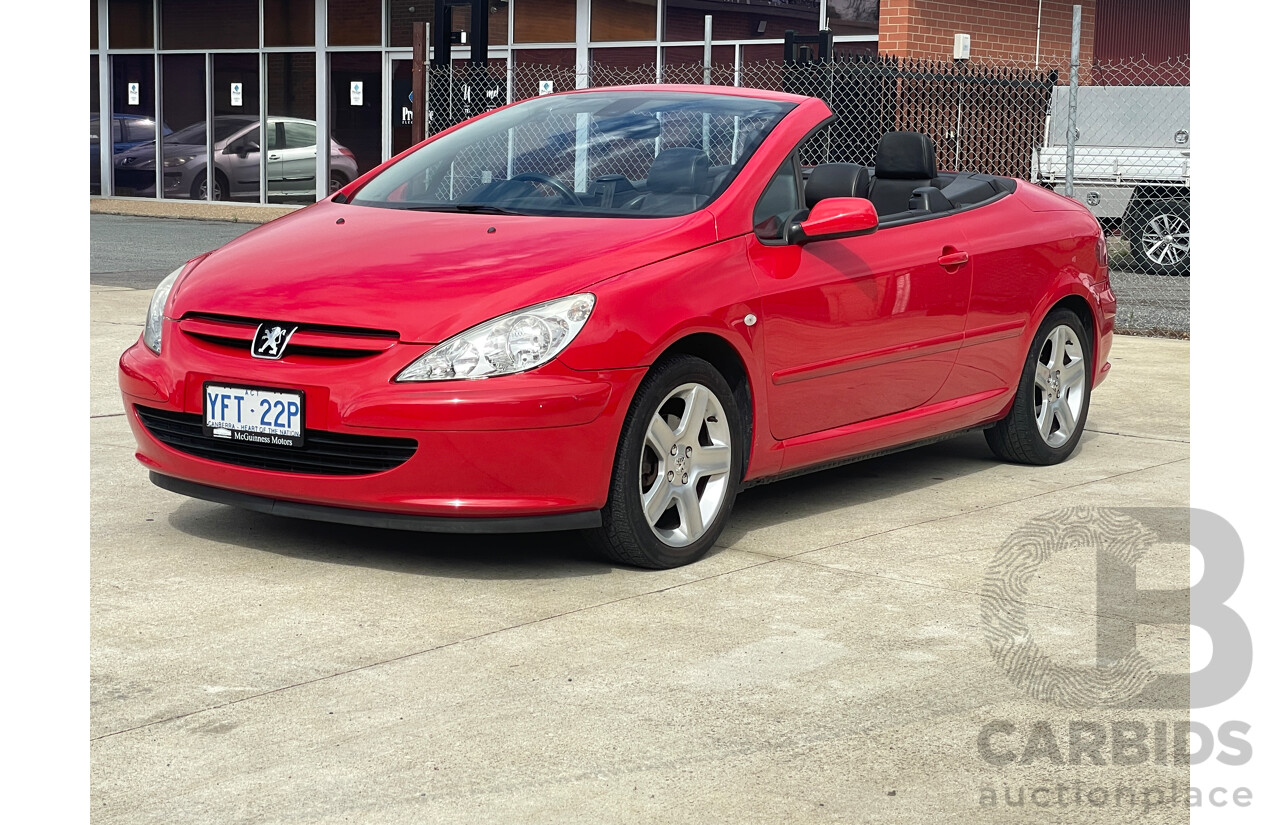 3/2004 Peugeot 307 CC Dynamic  2d Cabriolet Red 2.0L