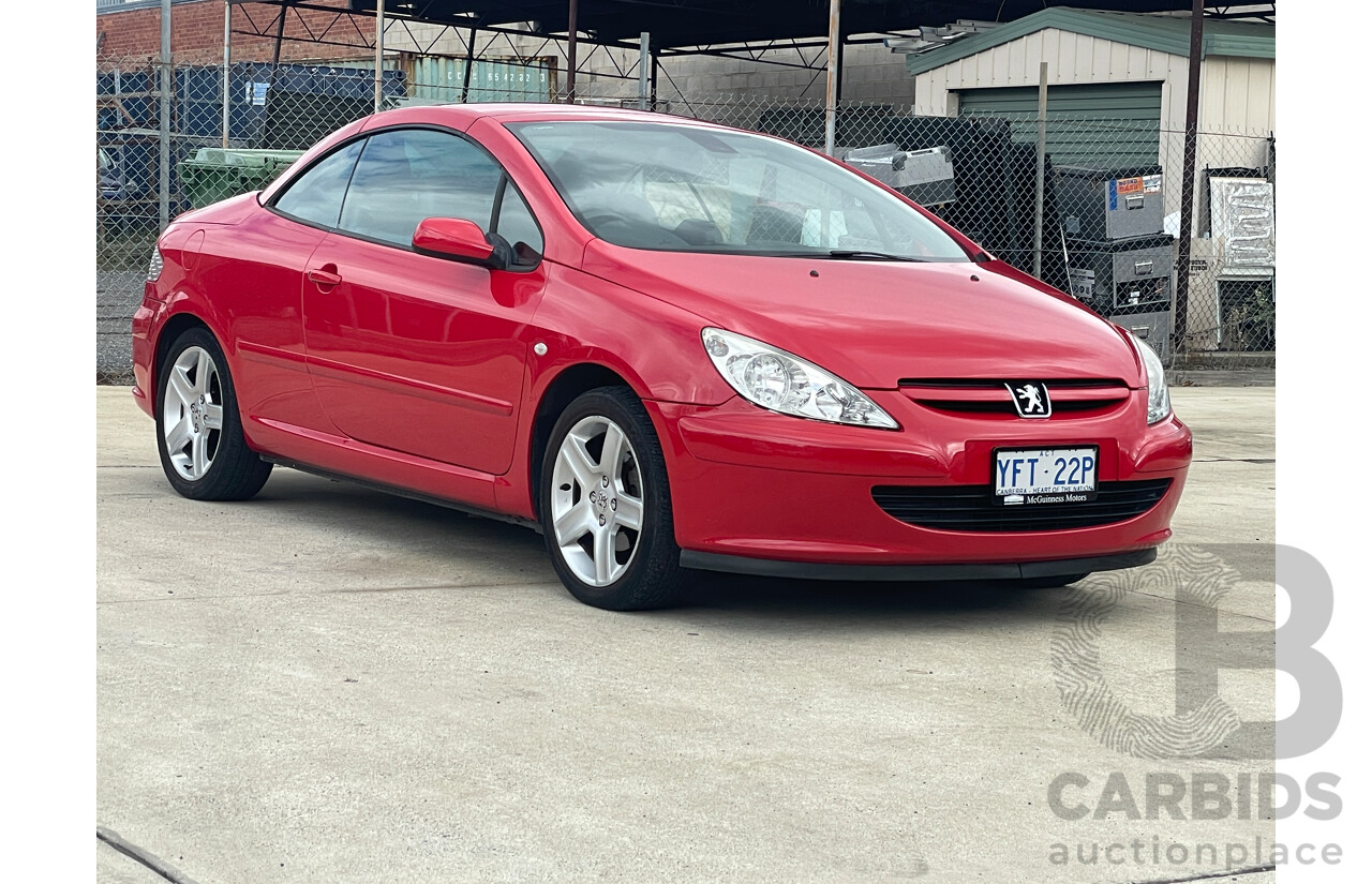 3/2004 Peugeot 307 CC Dynamic  2d Cabriolet Red 2.0L