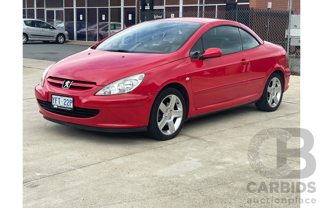 3/2004 Peugeot 307 CC Dynamic  2d Cabriolet Red 2.0L