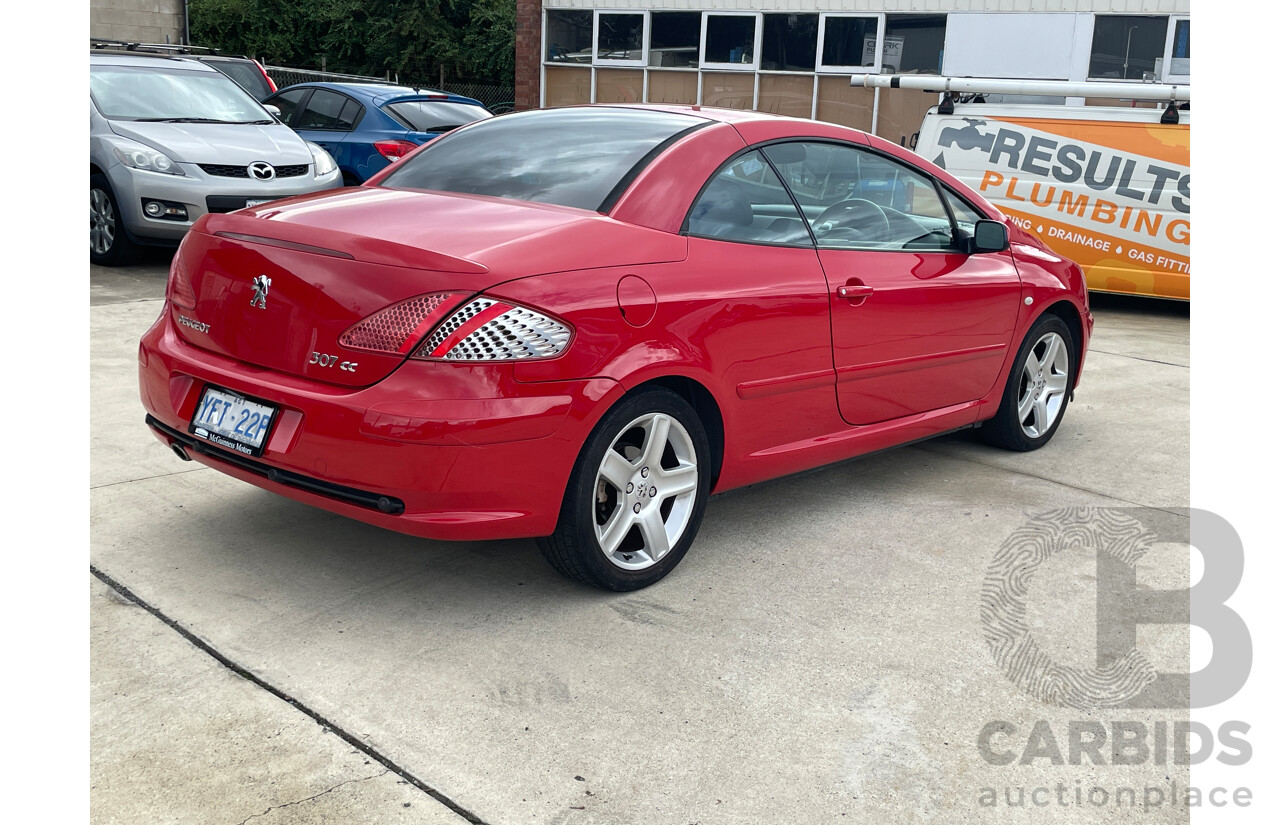 3/2004 Peugeot 307 CC Dynamic  2d Cabriolet Red 2.0L