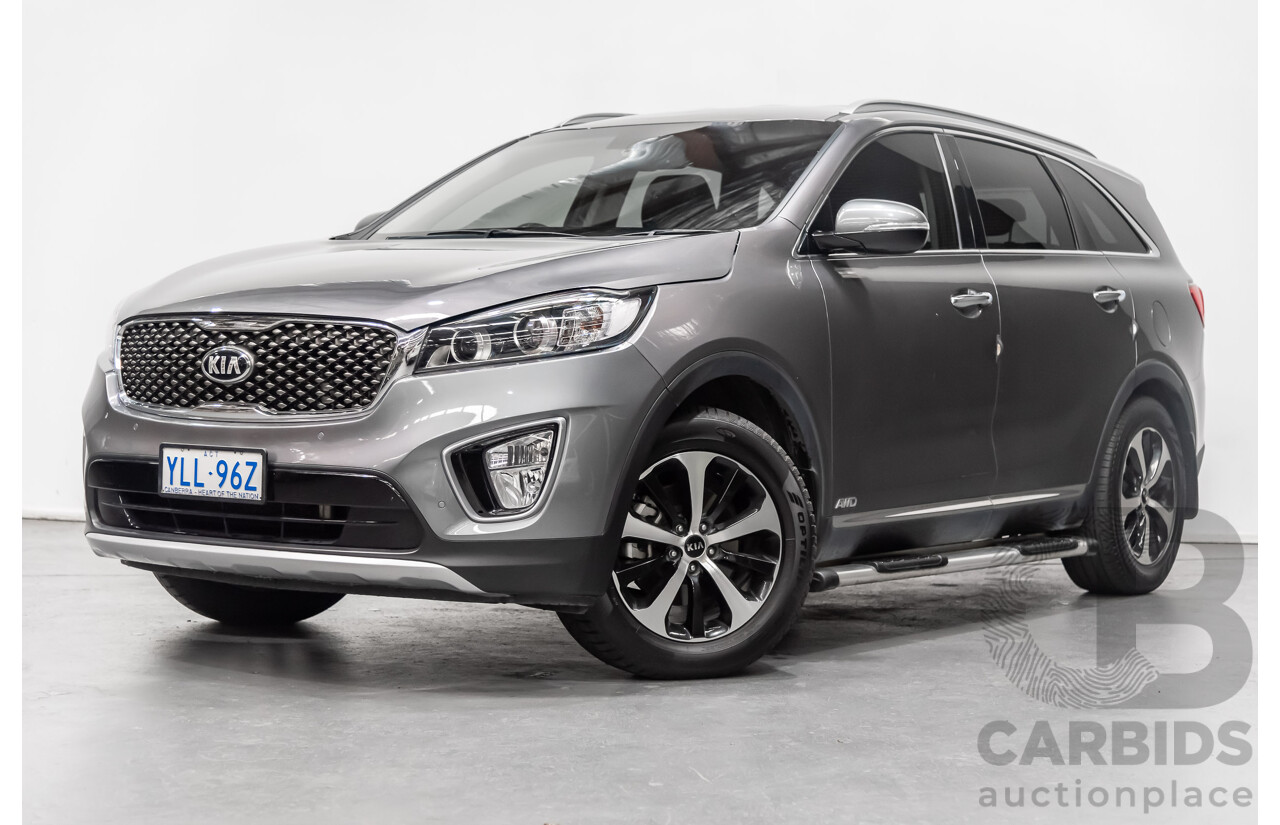 6/2016 Kia Sorento SLi AWD UM MY16 4d Wagon Silver 2.2L Turbo Diesel 7 Seater