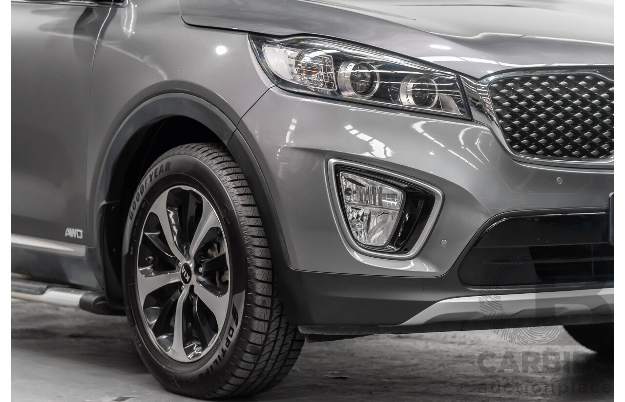 6/2016 Kia Sorento SLi AWD UM MY16 4d Wagon Silver 2.2L Turbo Diesel 7 Seater