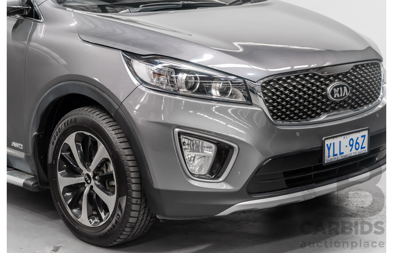 6/2016 Kia Sorento SLi AWD UM MY16 4d Wagon Silver 2.2L Turbo Diesel 7 Seater