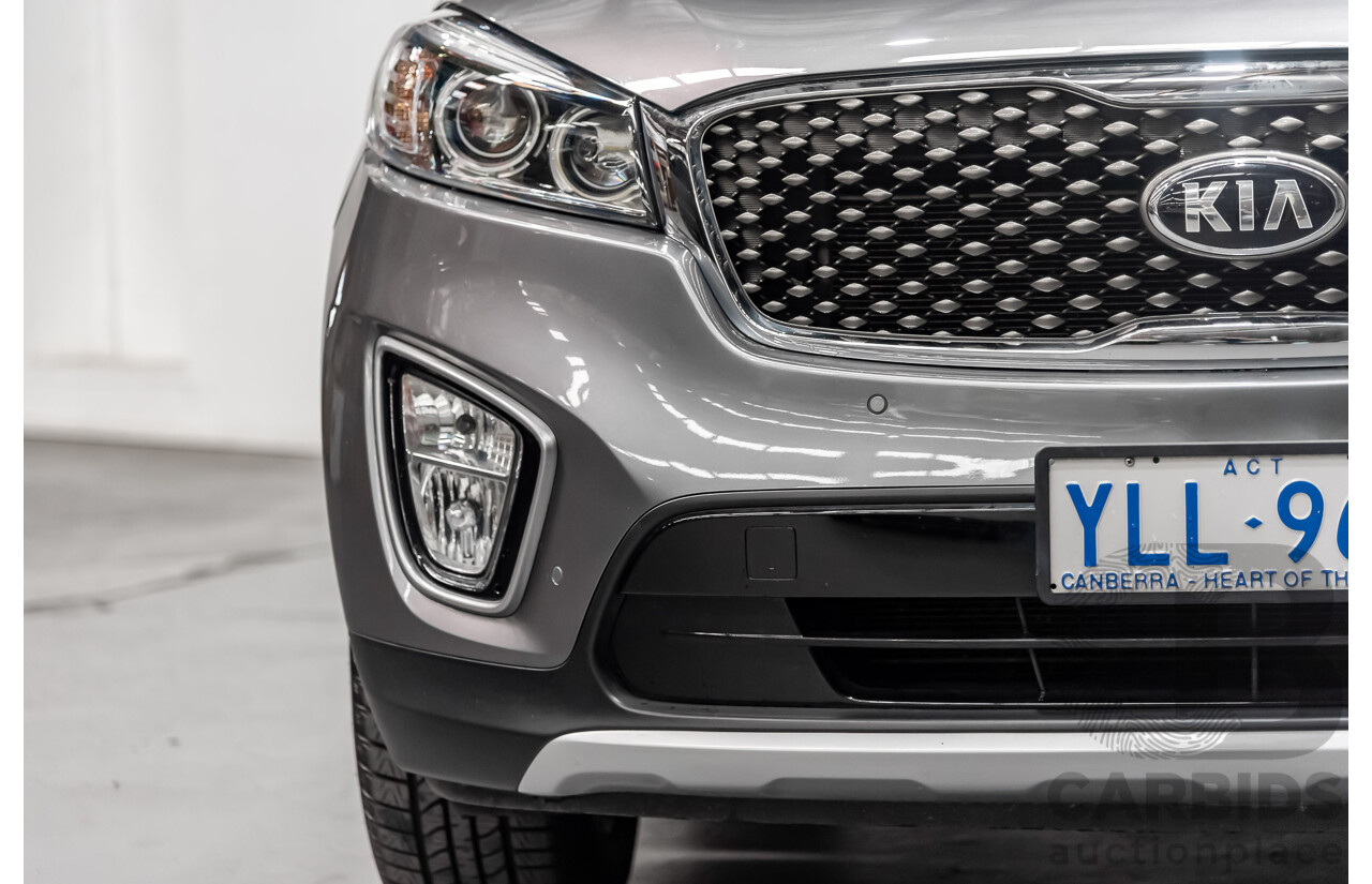 6/2016 Kia Sorento SLi AWD UM MY16 4d Wagon Silver 2.2L Turbo Diesel 7 Seater