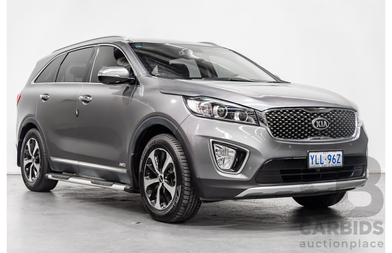 6/2016 Kia Sorento SLi AWD UM MY16 4d Wagon Silver 2.2L Turbo Diesel 7 Seater