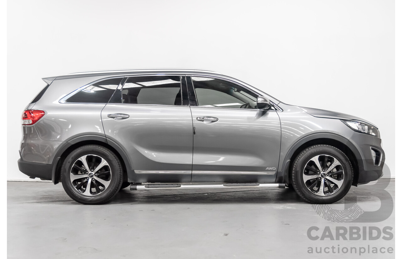 6/2016 Kia Sorento SLi AWD UM MY16 4d Wagon Silver 2.2L Turbo Diesel 7 Seater