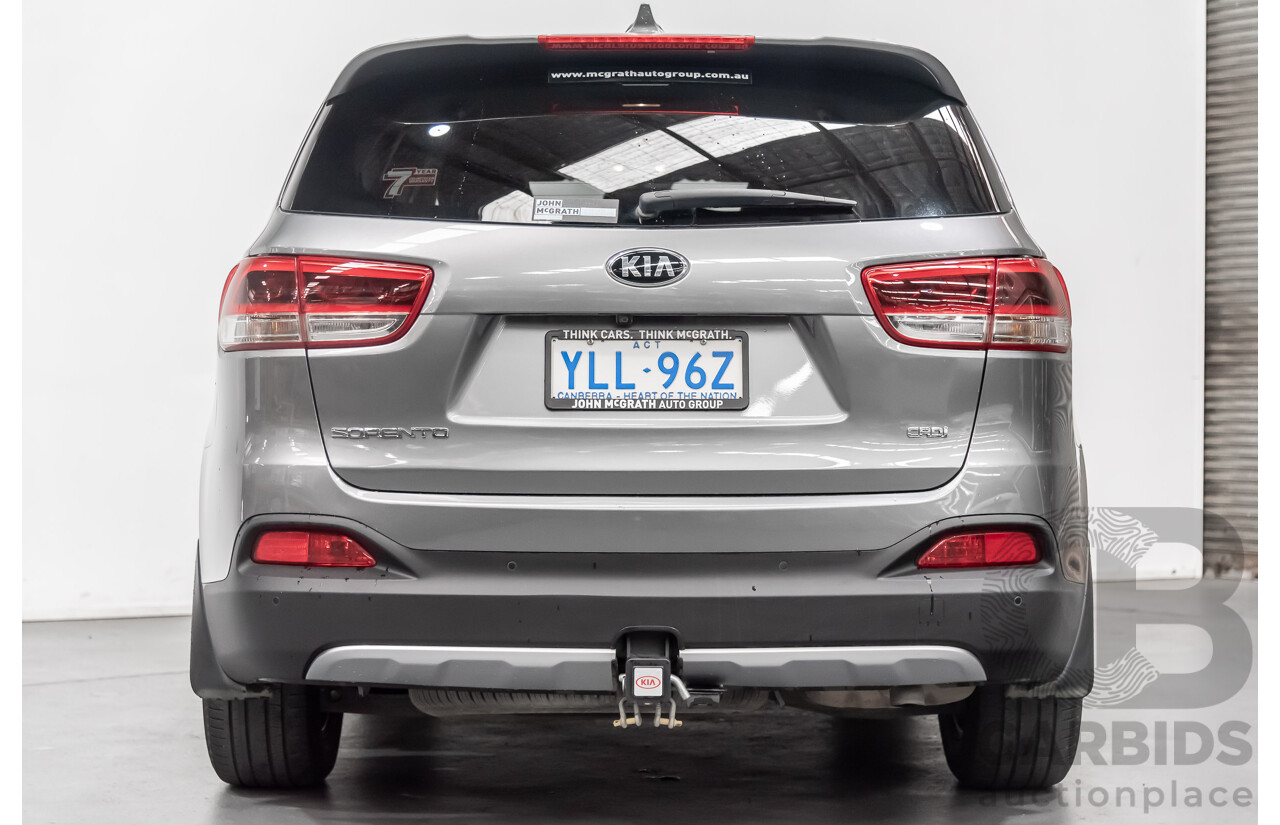6/2016 Kia Sorento SLi AWD UM MY16 4d Wagon Silver 2.2L Turbo Diesel 7 Seater