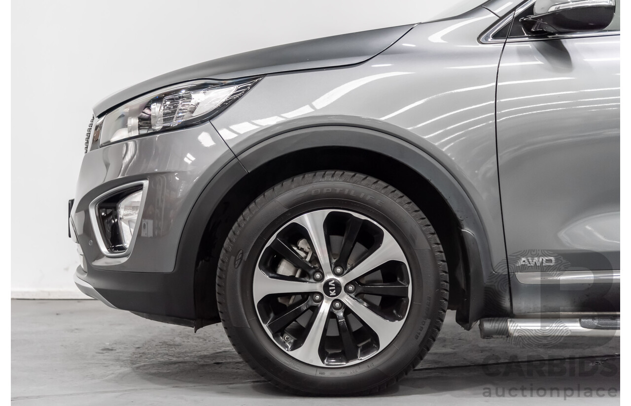 6/2016 Kia Sorento SLi AWD UM MY16 4d Wagon Silver 2.2L Turbo Diesel 7 Seater