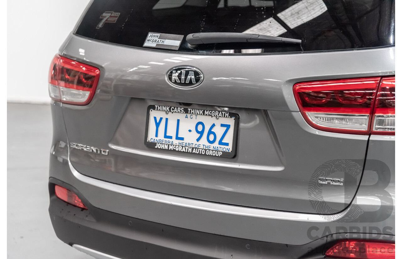 6/2016 Kia Sorento SLi AWD UM MY16 4d Wagon Silver 2.2L Turbo Diesel 7 Seater
