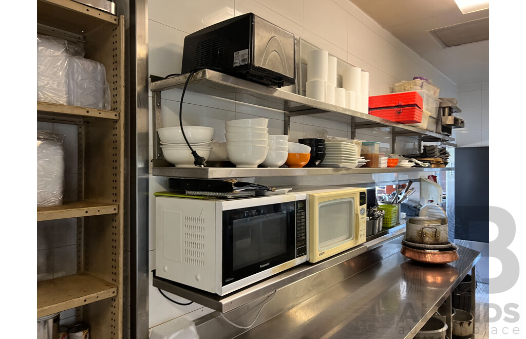 Stainless Commercial Kitchen Shelving Max305cm Wide