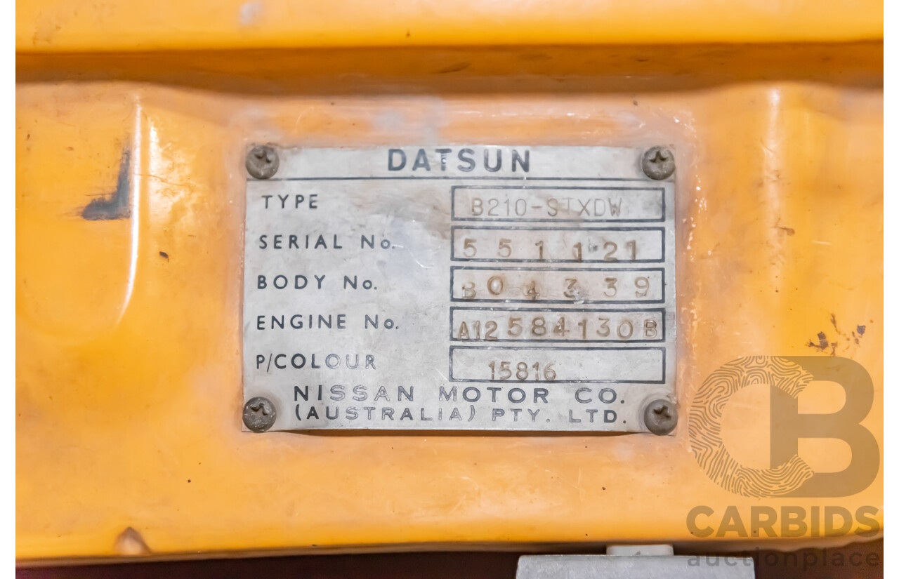 12/1976 Datsun 120y GL 4d Sedan Orange 1.2L