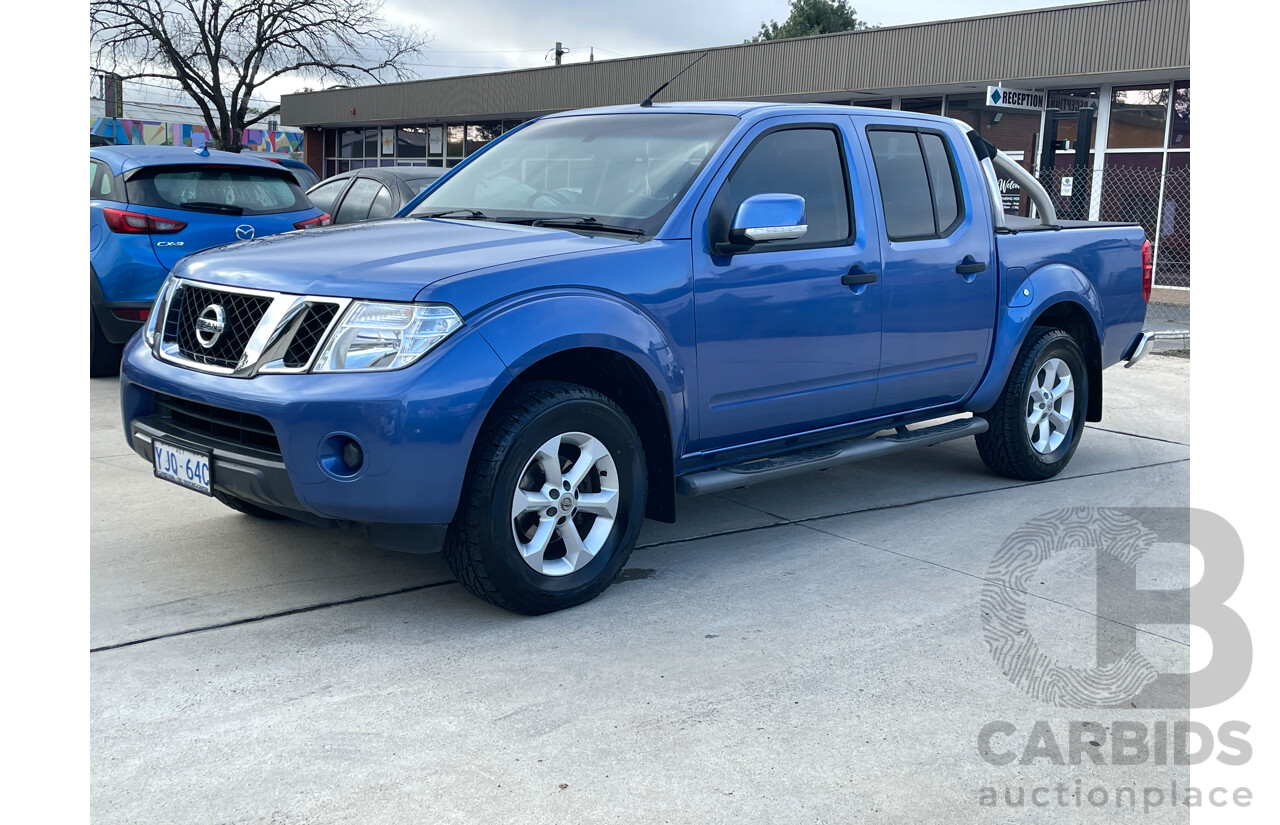 4/2013 Nissan Navara ST (4x4) D40 Dual Cab P/Up Blue 2.5L