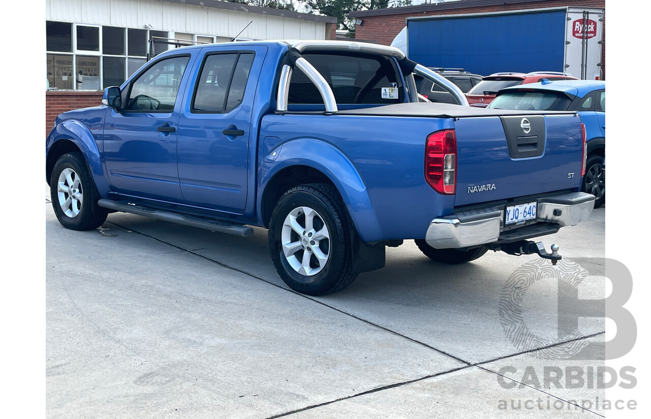 4/2013 Nissan Navara ST (4x4) D40 Dual Cab P/Up Blue 2.5L