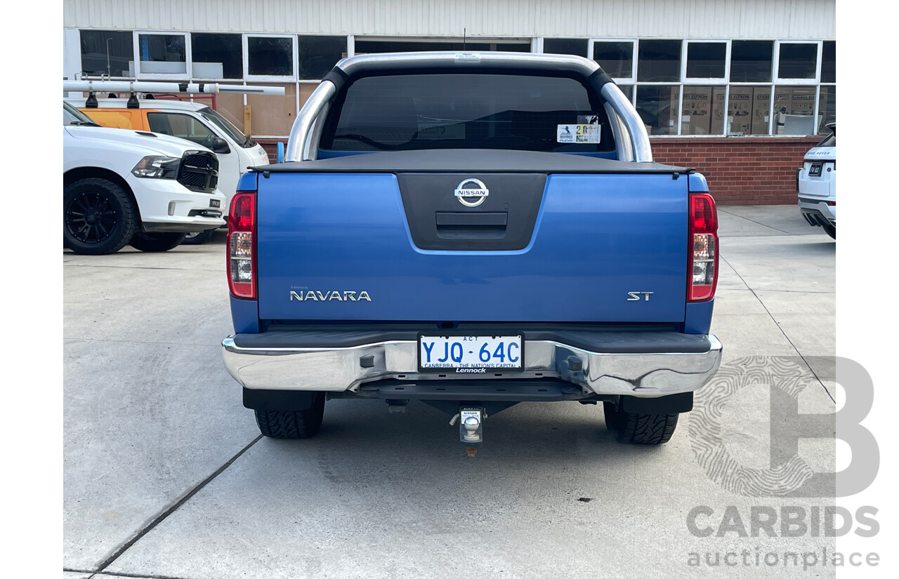 4/2013 Nissan Navara ST (4x4) D40 Dual Cab P/Up Blue 2.5L