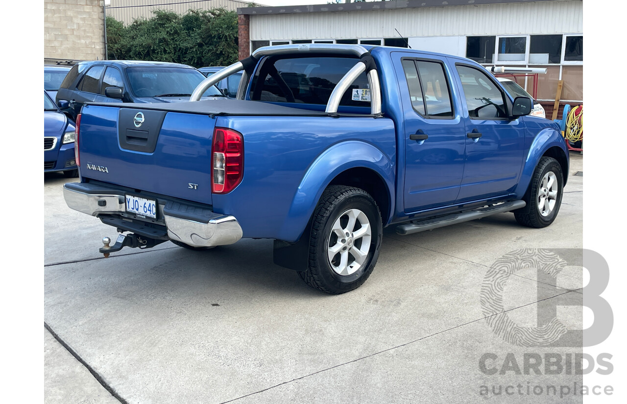 4/2013 Nissan Navara ST (4x4) D40 Dual Cab P/Up Blue 2.5L