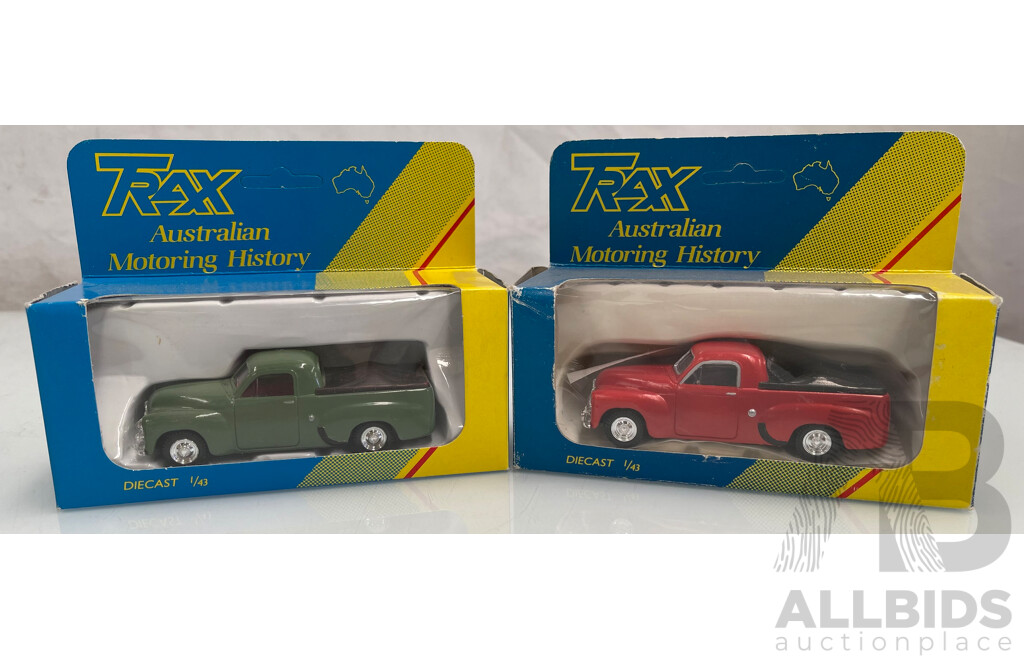 Trax Originals Holden FJ Holden Utility 8002 1:43 Scale Model Car - Lot of 2