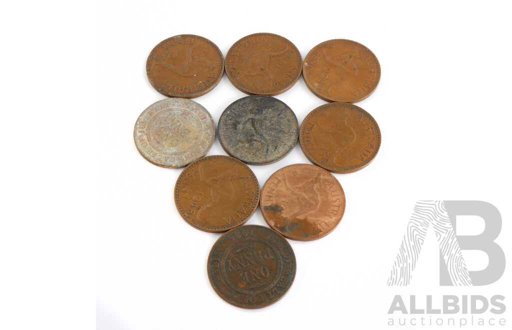 Nine Pennies, 1926, 1940, 1941, 1943, 1959, 1955, 1948, 1919 and 1938