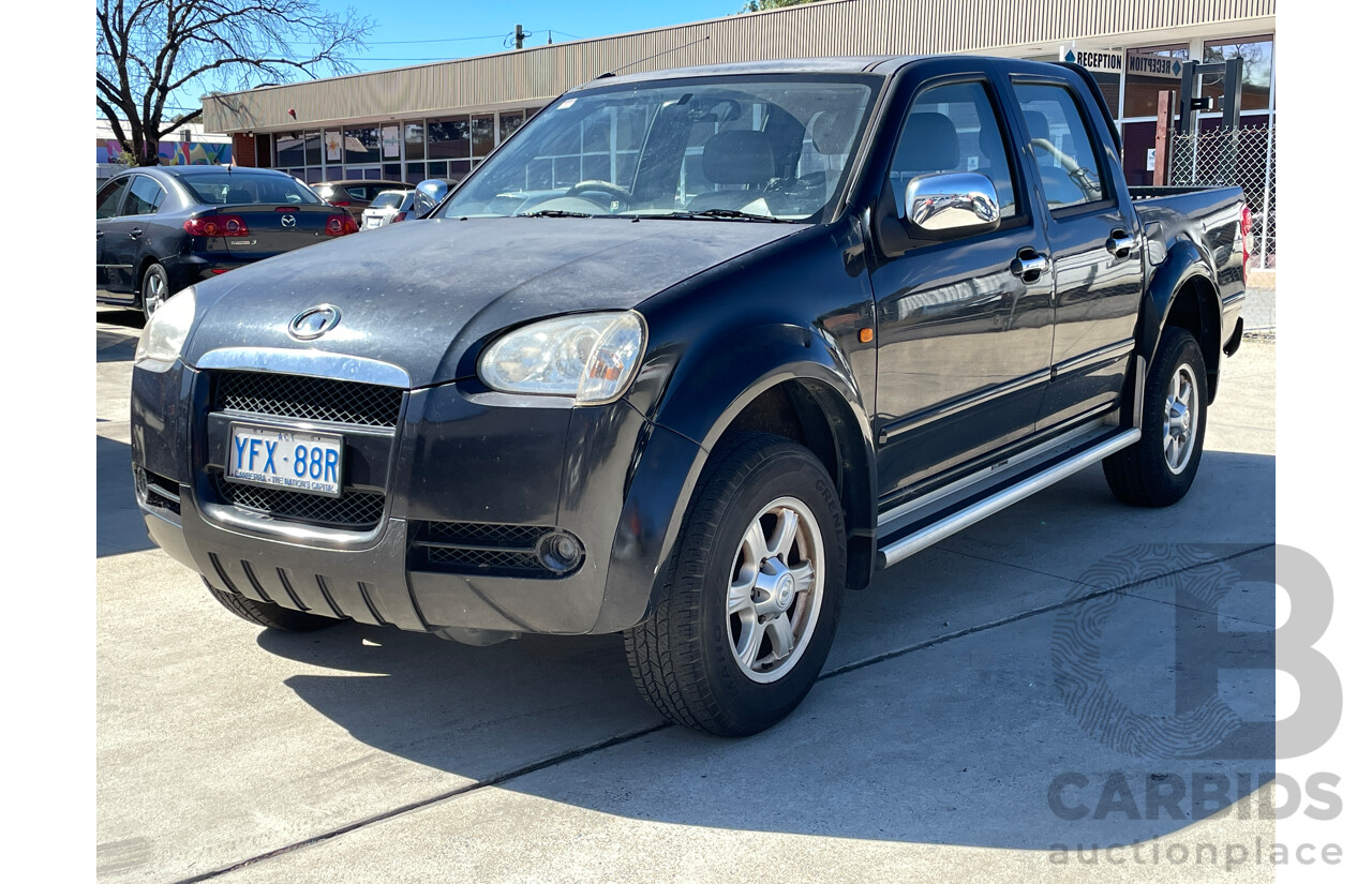 04/2009 Great Wall V240 (4x2) K2 Dual Cab Utility Black 2.4L