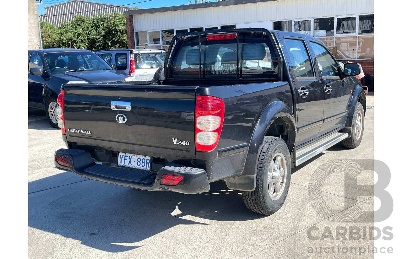 04/2009 Great Wall V240 (4x2) K2 Dual Cab Utility Black 2.4L