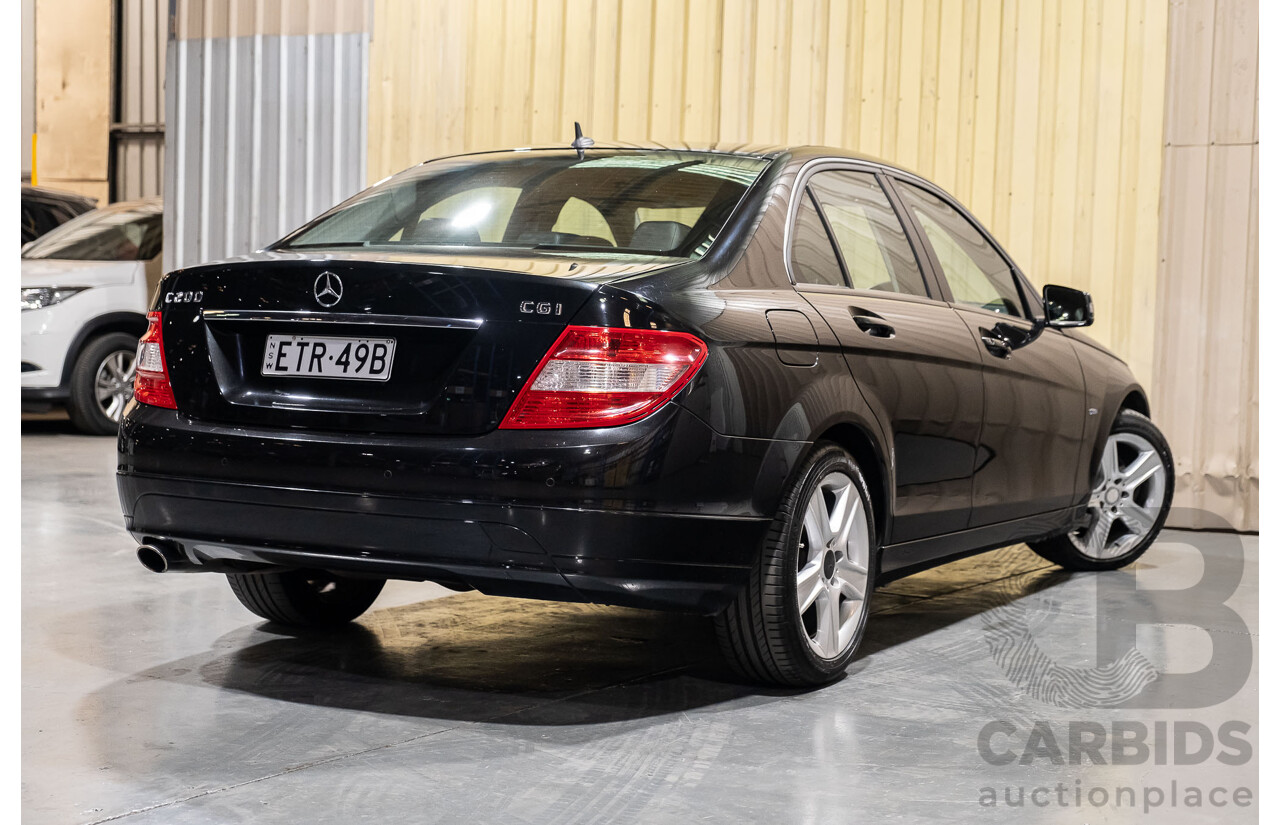 6/2010 Mercedes-Benz C200 CGI W204 MY10 4d Sedan Black 1.8L Turbo