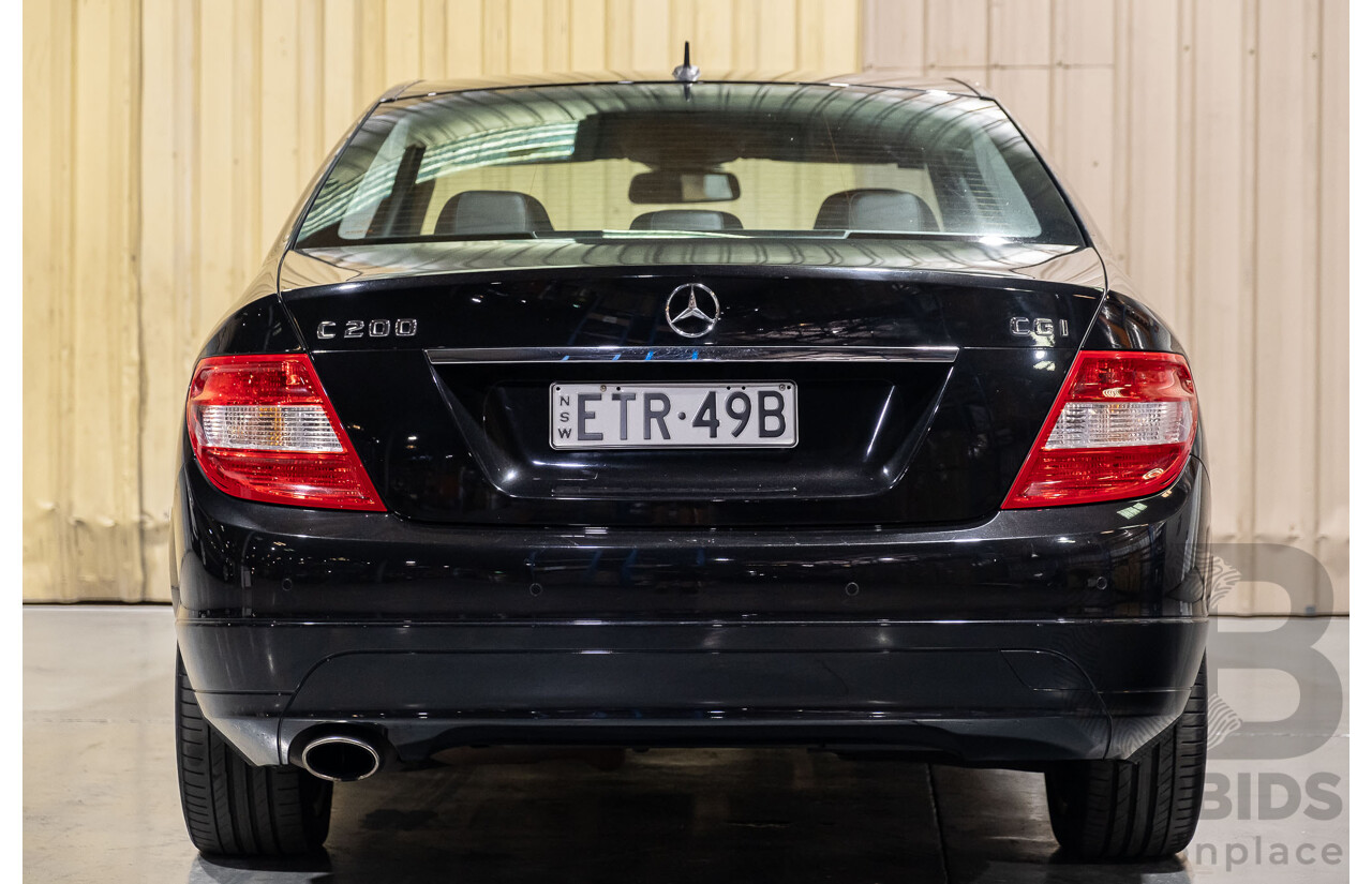 6/2010 Mercedes-Benz C200 CGI W204 MY10 4d Sedan Black 1.8L Turbo