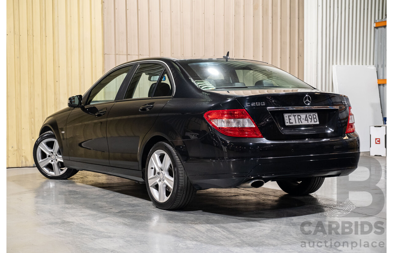 6/2010 Mercedes-Benz C200 CGI W204 MY10 4d Sedan Black 1.8L Turbo