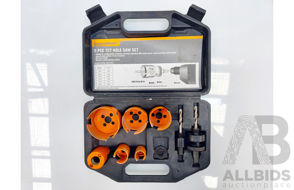 Blackridge Mechanics Air Tool Kit 26 Pieces with CraftRight TCT Hole Saw Set