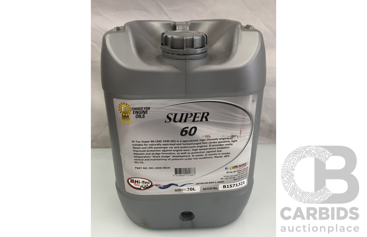 Hi-Tec Super 60 SAE 25W/60 Engine Oil 20L