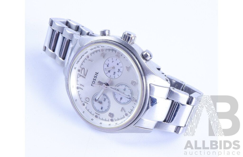 Woman's Fossil Chronograph Stainless Steel Watch