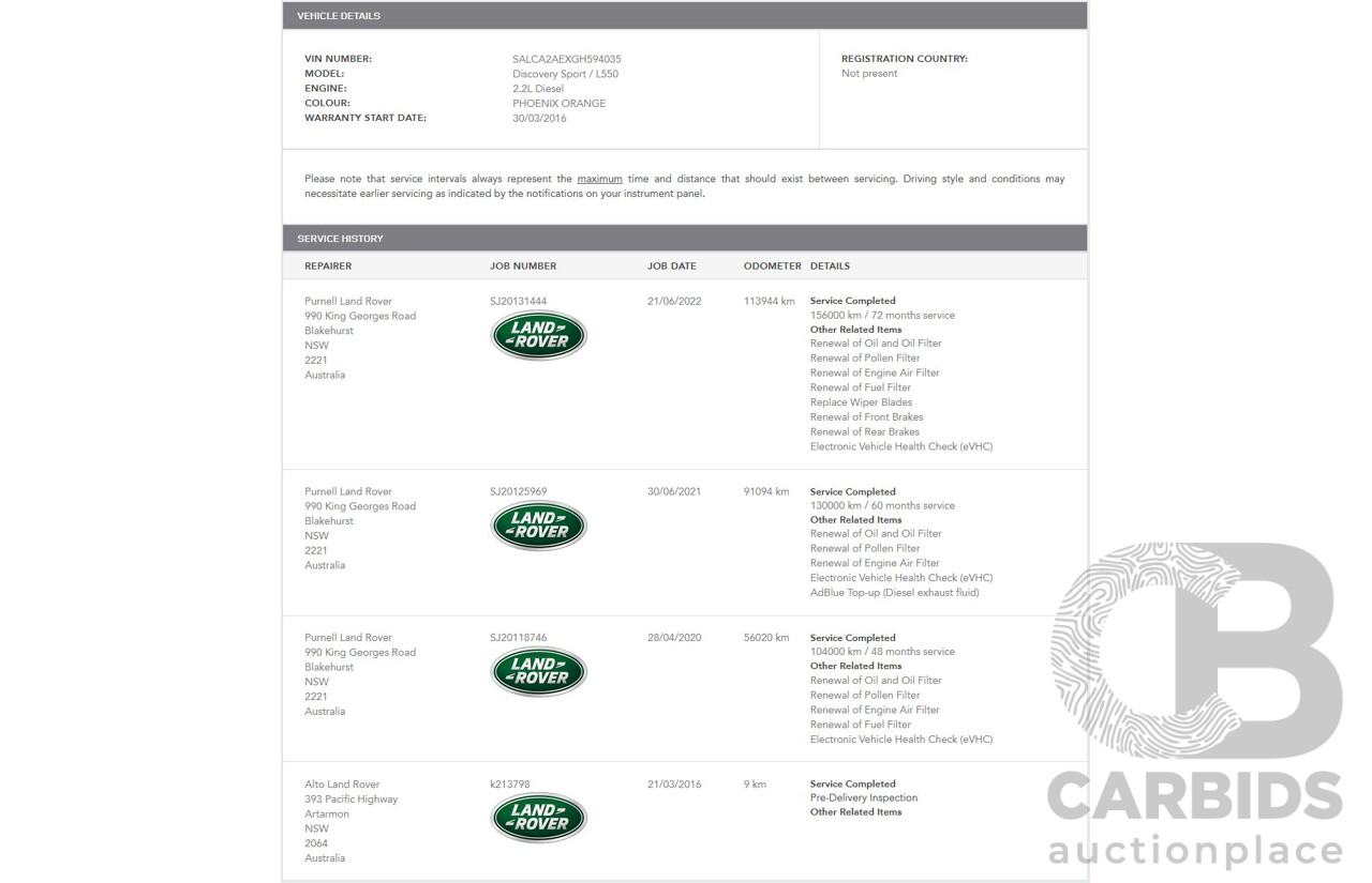 3/2016 Land Rover Discovery Sport SD4 HSE Luxury (4x4) LC MY16 4d Wagon Phoenix Orange Turbo Diesel 2.2L