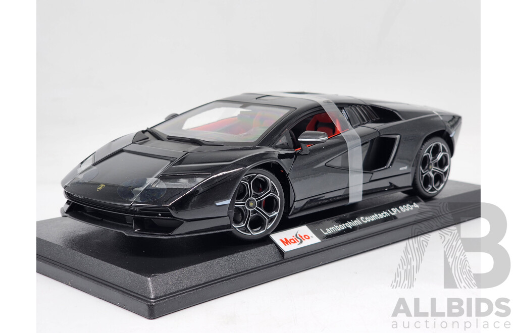 Maisto Special Edition Lamborghini Countach LPI 800-4 Gloss Black 1:18 Scale Model Car - New