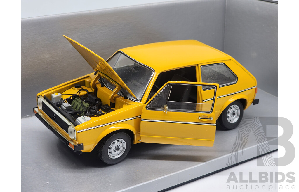 Vitesse Volkswagen Golf LS MK1 Yellow 1:18 Scale Model Car