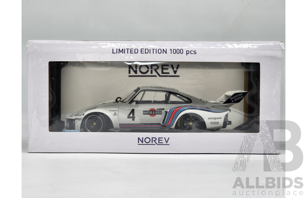 Norev 1976 Porsche 935 No.4, Winner 6h Watkins Glen Stommelen/Schurti Martini Livery 1:18 Scale Model Car