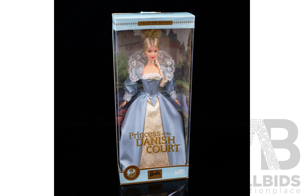 Collectors Edition Dolls of the World the Princess Collection Barbie Princess of the Danish Court Doll in Original Box, Number 56216