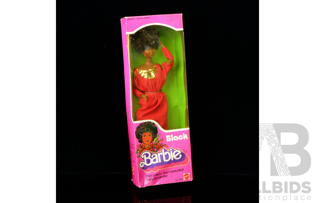 Vintage Black Barbie Doll in Original Box, Number 1293