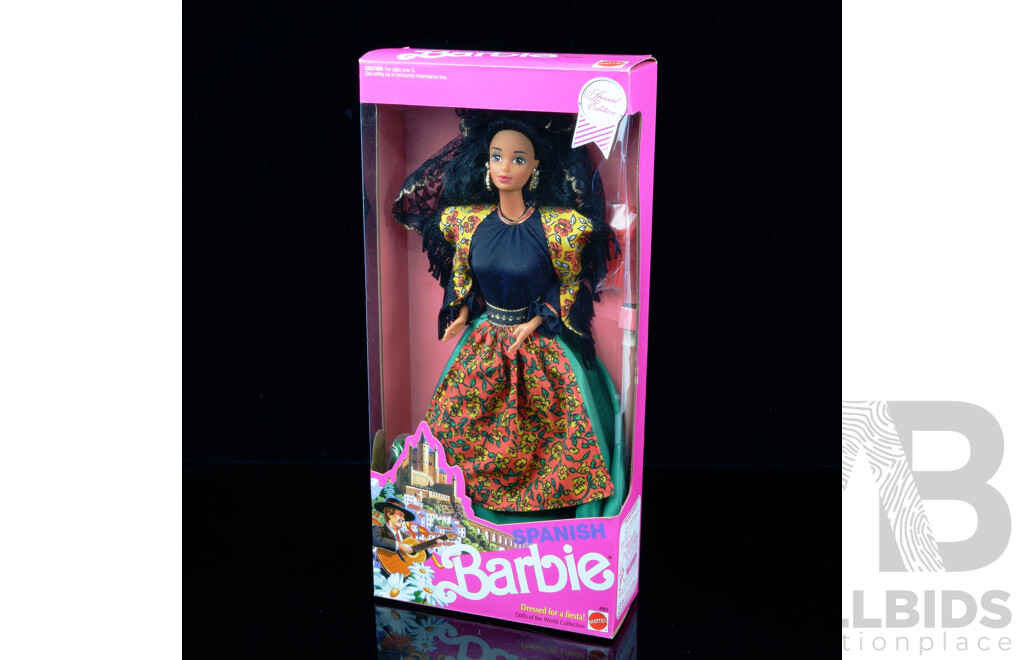 Dolls of the World Collection Spanish Barbie Doll in Original Box, Number 4963