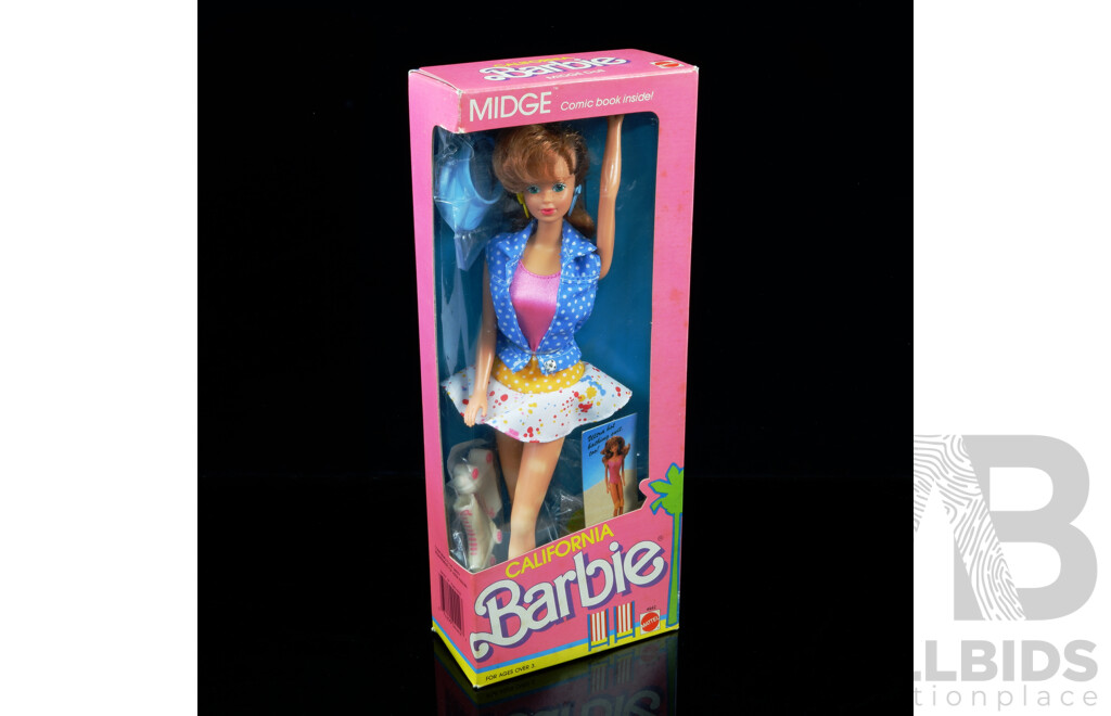 Vintage California Barbie Midge Doll in Original Box, Number 4442
