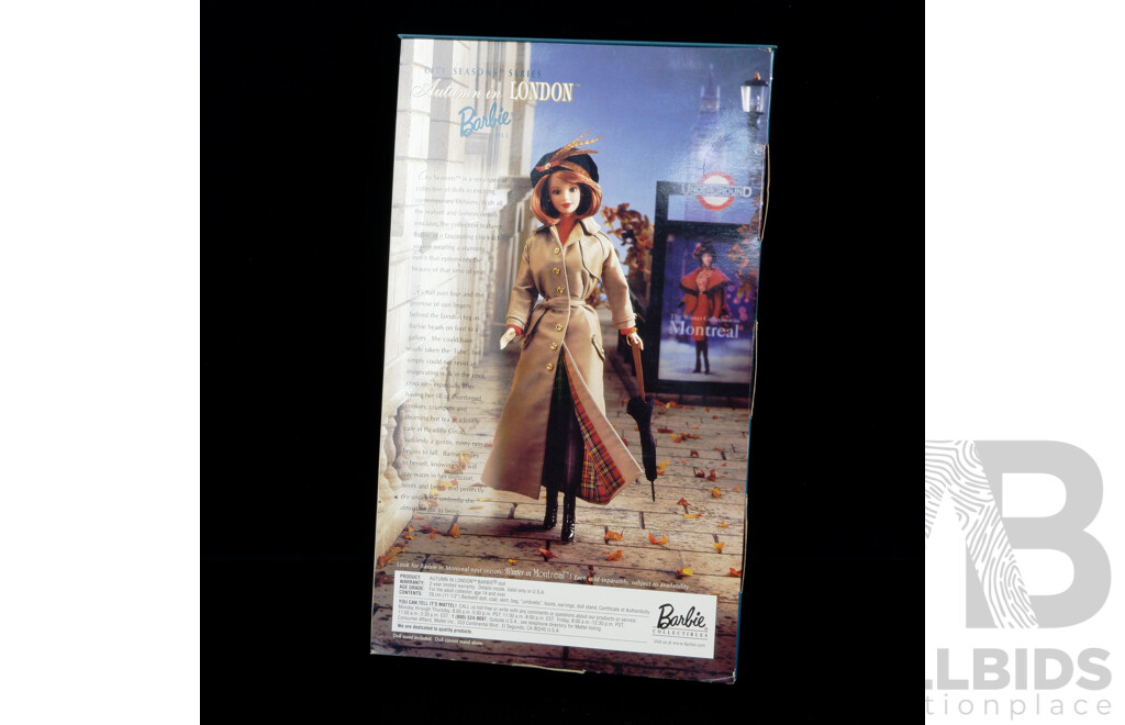 Collector Edition City Seasons 1999 Autumn Collection Autumn in London Barbie Doll in Original Box, Number 22257