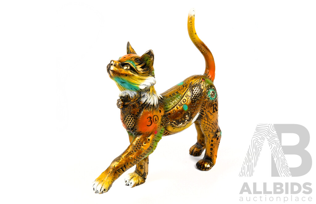 Nano Lopez (1955 - Colombian/American) Limited Edition Bronze Cat 'Simon', 33/399, with Certificate of Authenticity