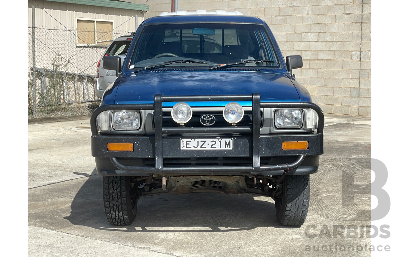 7/1992 Toyota Hilux SR5 (4x4) LN107R Dual Cab P/Up Blue 2.8L