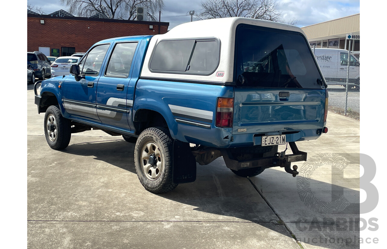 7/1992 Toyota Hilux SR5 (4x4) LN107R Dual Cab P/Up Blue 2.8L