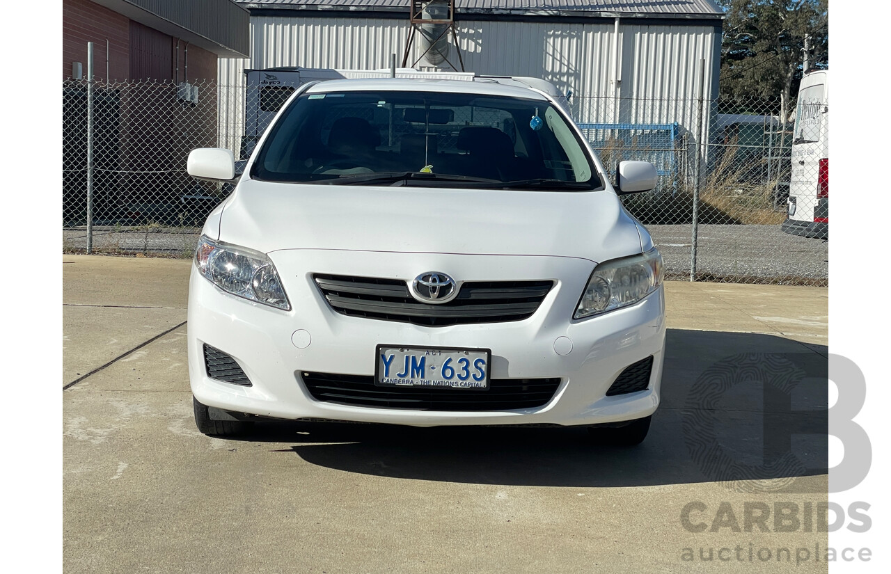 2/2009 Toyota Corolla Ascent ZRE152R MY09 4d Sedan White 1.8L